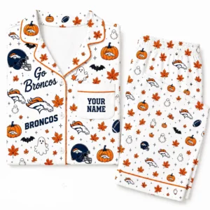 Limited Edition – Customized NFL Denver Broncos Halloween Long Pajamas Set