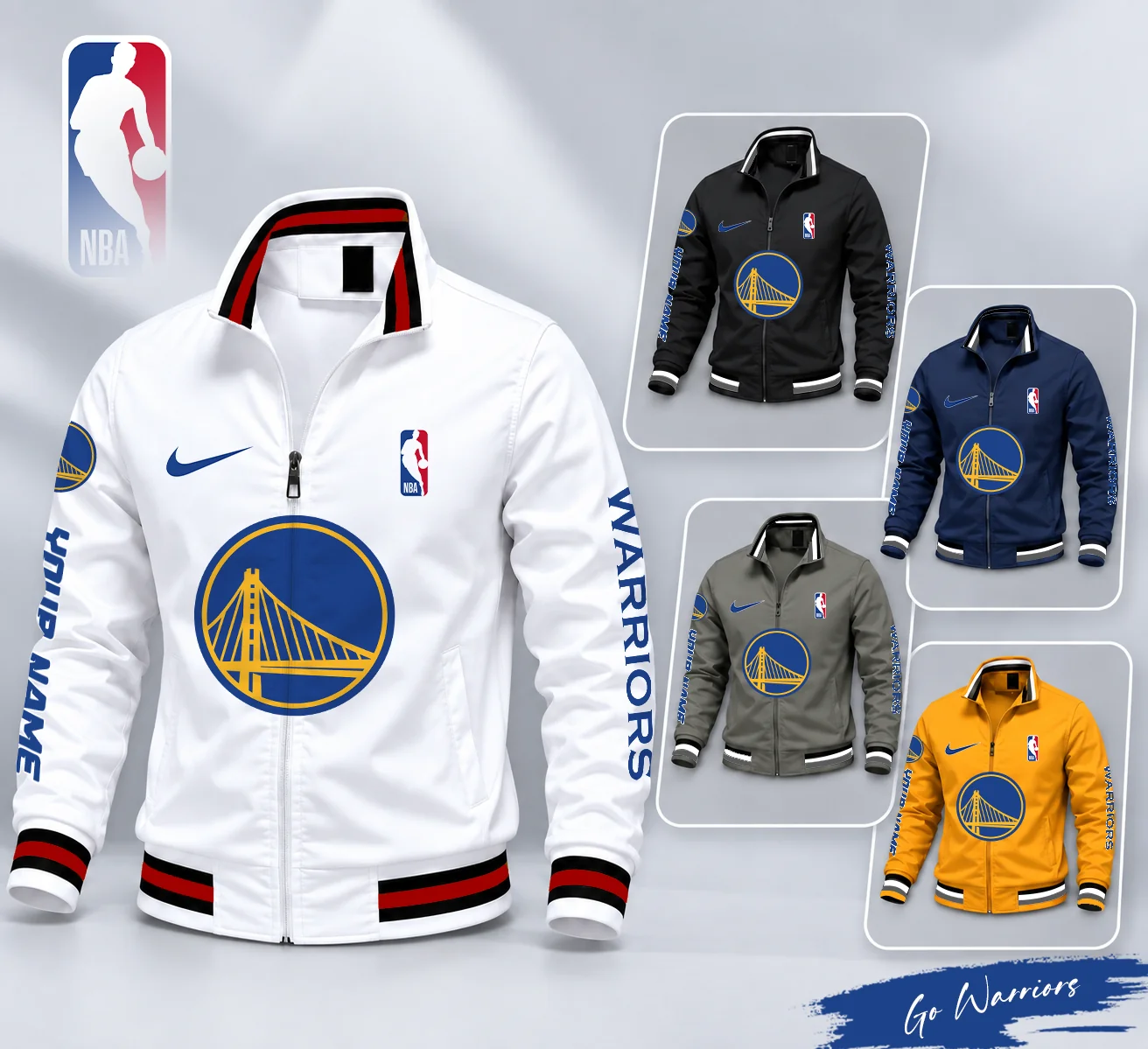 Limited Edition – Customized NBA Golden State Warriors Multicolor Men’s Casual Jacket