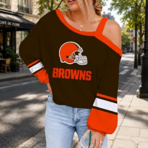 Limited Edition – Customized NFL Cleveland Browns Drop Shoulder Sweatshirt