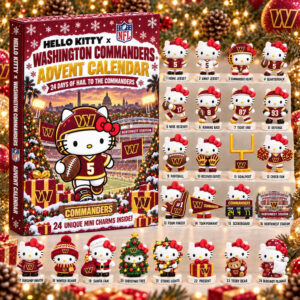 Washington Commanders Kitty Advent Calendar 2026 24 Day Washington Commanders Merch Countdown