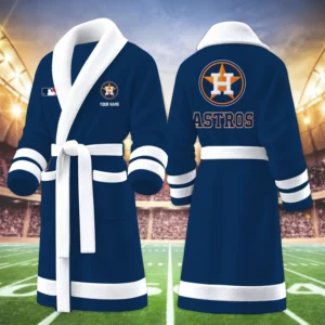 Limited Edition – Customized MLB Houston Astros Multicolor Fleece Bathrobe