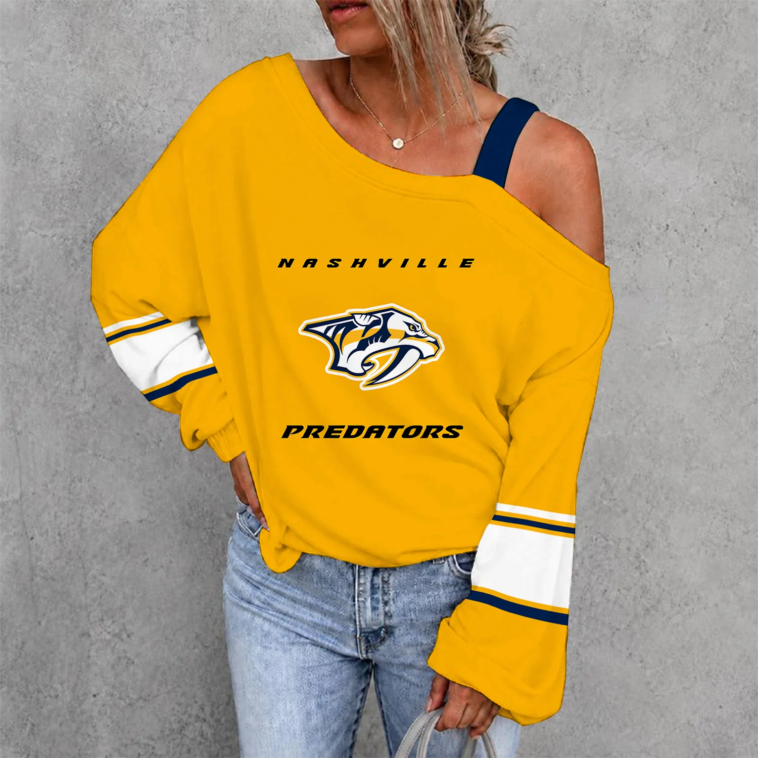 Limited Edition – Customized NHL Nashville Predators Drop Shoulder Sweatshirt