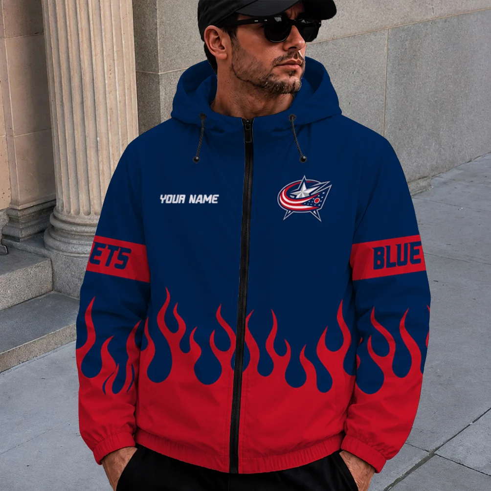 Limited Edition – Customized NHL Columbus Blue Jackets Windbreaker Jacket