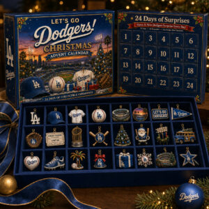 Los Angeles Dodgers Merch Lets Go Dodgers Christmas Advent Calendar Dodgers Baseball Gift