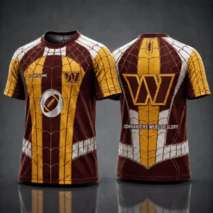 Limited Edition – Customized NFL Washington Commanders x Spider Unisex T-Shirt