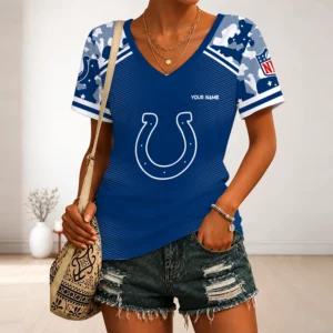 Limited Edition – Customized NFL Indianapolis Colts V-Neck Female Shirt