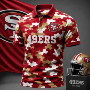Limited Edition – Customized NFL San Francisco 49Ers Camo Polo Shirt
