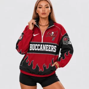 Limited Edition – Customized NFL Tampa Bay Buccaneers V-Neck Zipper Sweatshirt Jacket