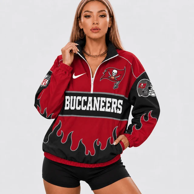 Limited Edition – Customized NFL Tampa Bay Buccaneers V-Neck Zipper Sweatshirt Jacket