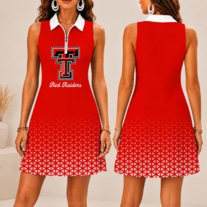 Limited Edition – New Customized NCAA Texas Tech Red Raiders Women’s Zip Sleeveless Polo Dress