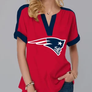 Limited Edition – Customized NFL New England Patriots V-Neck Female Shirt