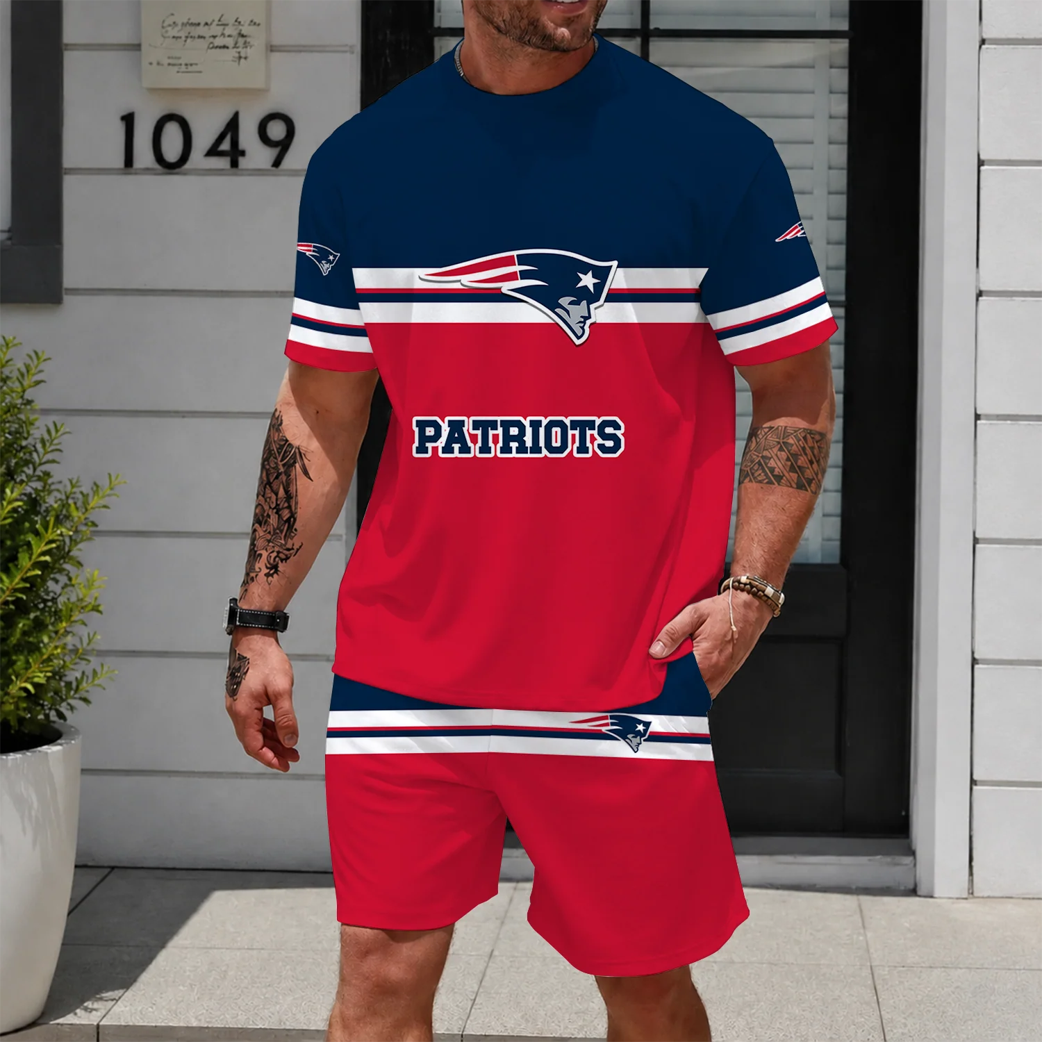 Limited Edition -customized NFL New England Patriots Unisex T-Shirt & Shorts Set