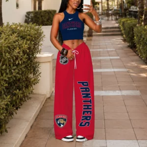 Limited Edition – Customized NHL Florida Panthers Women’s Crop Top & Long Pants Set