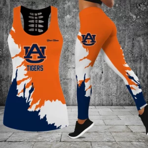 Limited Edition – Customized NCAA Auburn Tigers Hollow Tank Top & Leggings Set