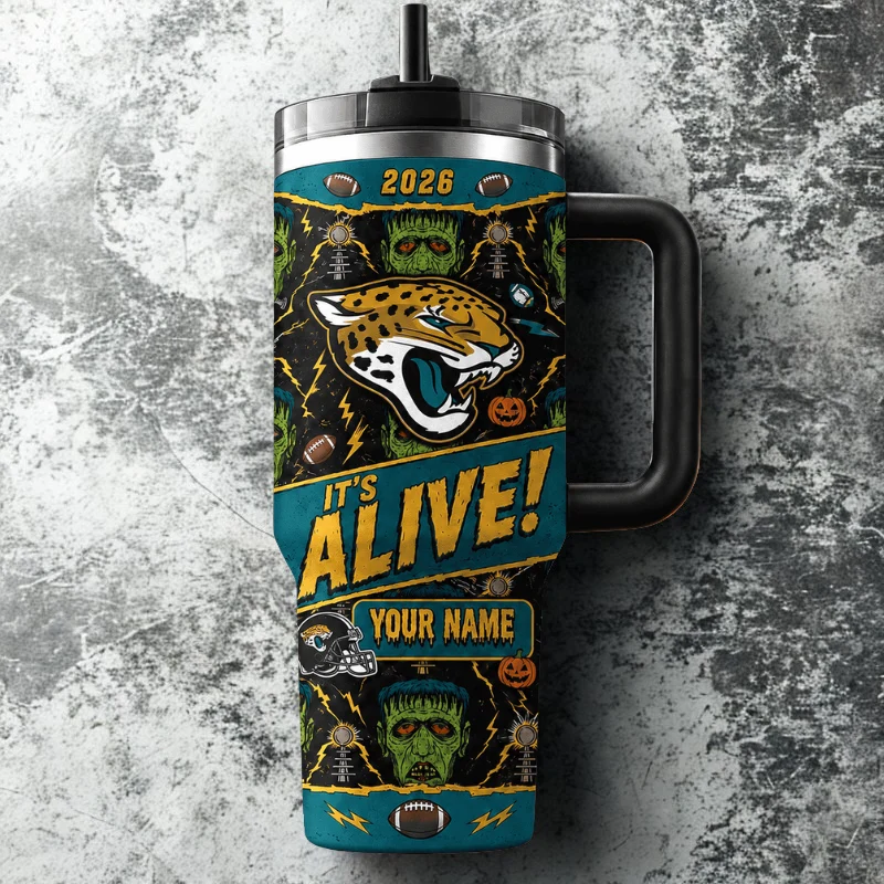 Limited Edition – Customized NFL Jacksonville Jaguars Halloween 40Oz Tumbler