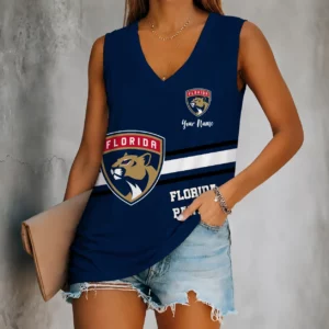 Limited Edition – Customized NHL Florida Panthers Women’s V-Neck Tank Top