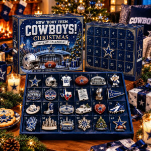 Dallas Cowboys Advent Calendar 2026 24 Day Christmas Countdown Gift For NFL Football Fan_