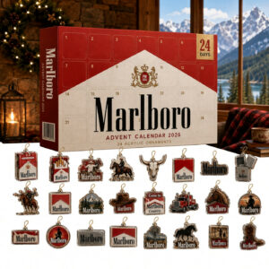 Marlboro Advent Calendar 2026 24 Acrylic Christmas Ornaments Collectible Gift Set