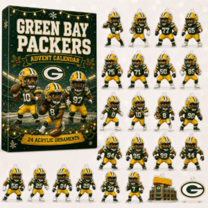 Green Bay Packers Advent Calendar Christmas Countdown Decor Best Gifts For Football Fans
