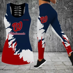 Limited Edition – Customized MLB Washington Nationals Hollow Tank Top & Leggings Set