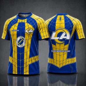 Limited Edition – Customized NFL Los Angeles Rams x Spider Unisex T-Shirt