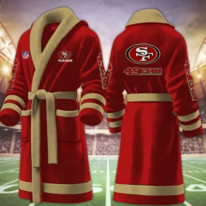 Limited Edition – Customized NFL San Francisco 49Ers Multicolor Fleece Bathrobe
