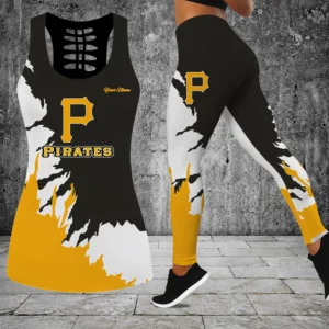 Limited Edition – Customized MLB Pittsburgh Pirates Hollow Tank Top & Leggings Set