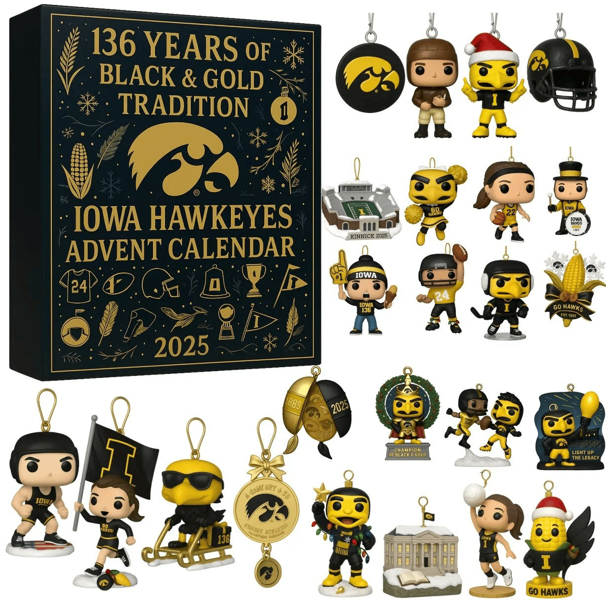 Iowa Hawkeyes Football Merch Advent Calendar Gift Ideas For Football Lovers – THW