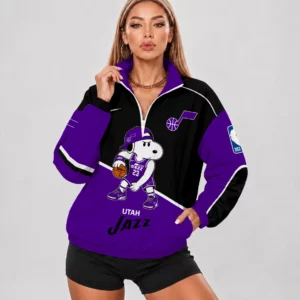 Limited Edition – Customized NBA Utah Jazz V-Neck Zipper Sweatshirt Jacket