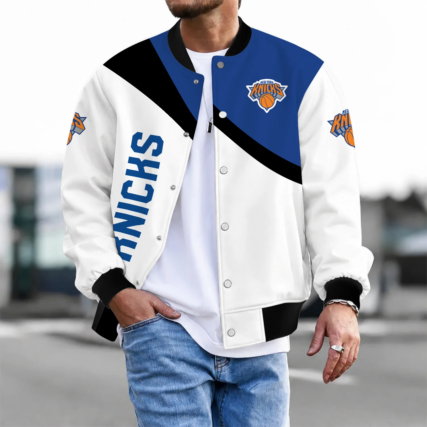 Limited Edition – Customized NBA New York Knicks Baseball Jacket, Satin Varsity Jacket