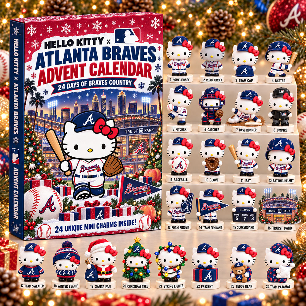 Hello Kitty x Atlanta Braves 2026 Christmas Advent Calendar Atlanta Braves Xmas Calendar