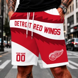 Limited Edition – Customized NHL Detroit Red Wings Short Pants