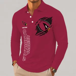 Limited Edition – Customized NFL Arizona Cardinals Long Sleeve Polo Shirt