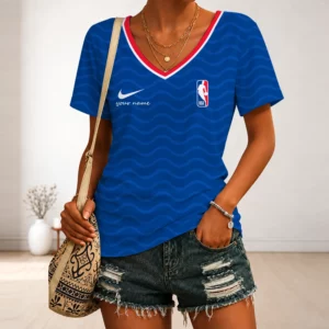 Limited Edition – Customized NBA National Basketball Association V-Neck Female Shirt
