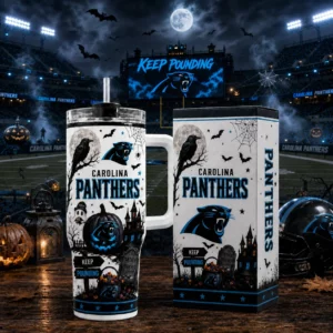 Limited Edition – Customized NFL Carolina Panthers Halloween 40Oz Tumbler