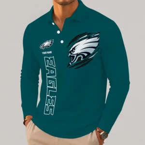 Limited Edition – Customized NFL Philadelphia Eagles Long Sleeve Polo Shirt