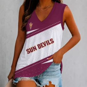 Limited Edition – Customized NCAA Arizona State Sun Devils Women’s V-Neck Tank Top