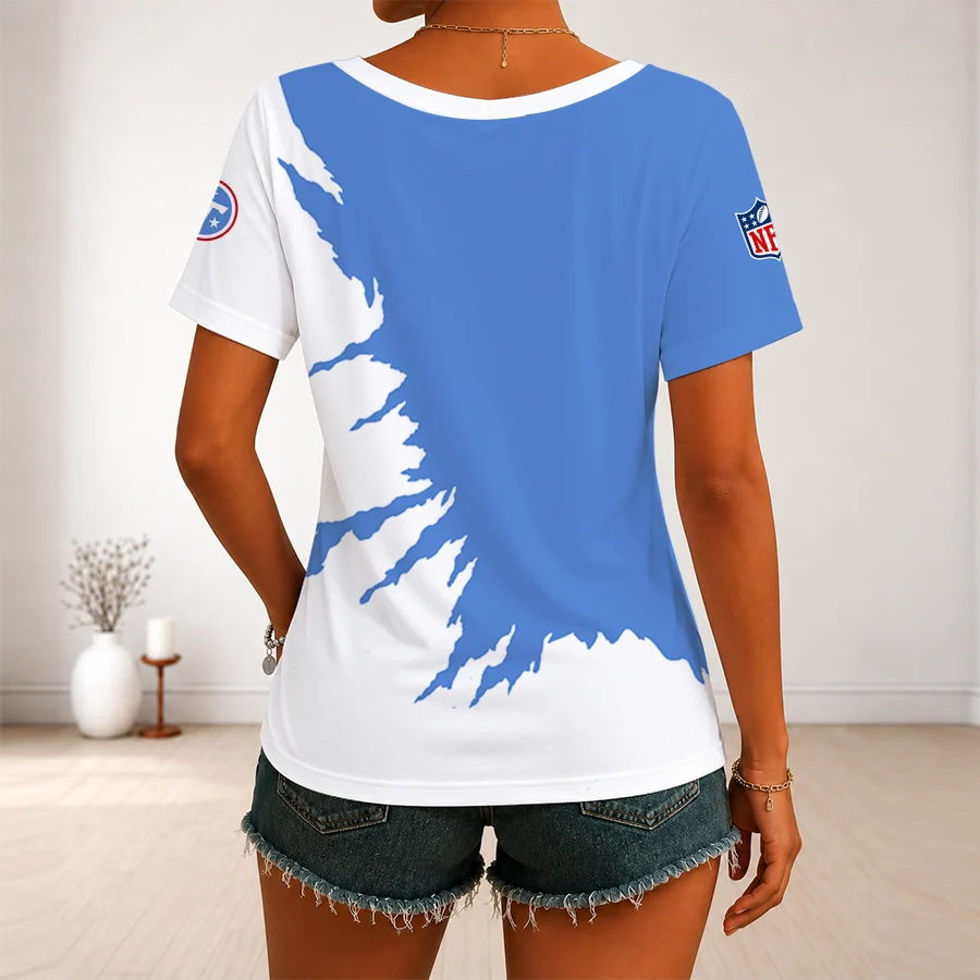 Limited Edition – Customized NFL Tennessee Titans V-Neck Female Shirt - Image 2