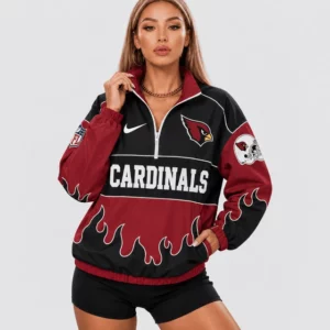 Limited Edition – Customized NFL Arizona Cardinals V-Neck Zipper Sweatshirt Jacket