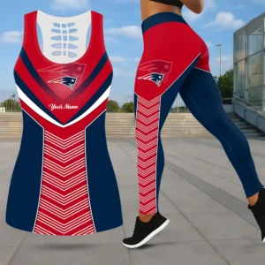 Limited Edition – Customized NFL New England Patriots Leggings & Hollow Tank Top Set
