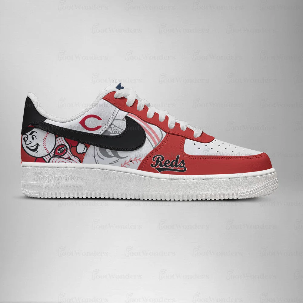 Limited Edition – Customized MLB Cincinnati Reds Air force 1 Shoes - Image 2