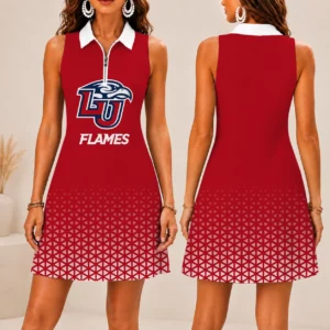 Limited Edition – Customized NCAA Liberty Flames Women’s Zip Sleeveless Polo Dress