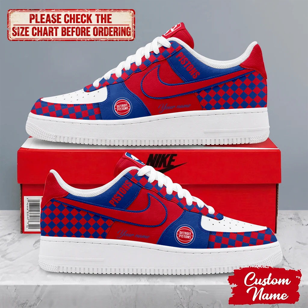 Limited Edition – Customized NBA Detroit Pistons Af1 Sneakers