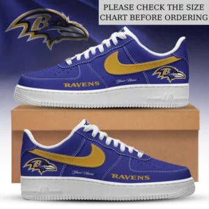 Limited Edition – Customized NFL Baltimore Ravens Af1 Shoes