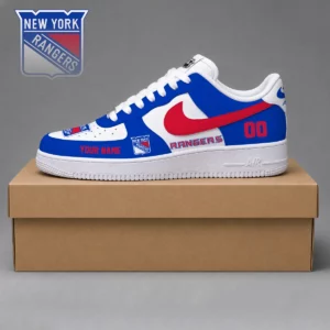 Limited Edition – Customized NHL New York Rangers Af1 Shoes