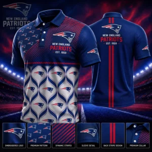 Limited Edition – Customized NFL New England Patriots Polo Shirt