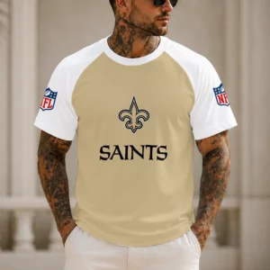 Limited Edition – Customized NFL New Orleans Saints Raglan Tee
