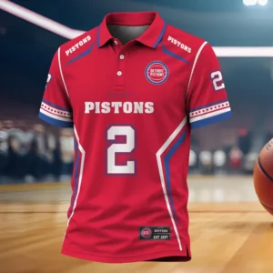 Limited Edition – Customized NBA Detroit Pistons Polo Shirt