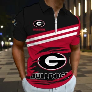 Limited Edition – Customized NCAA Georgia Bulldogs Zip Polo Shirt