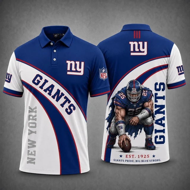 Limited Edition – Customized NFL New York Giants Polo Shirt